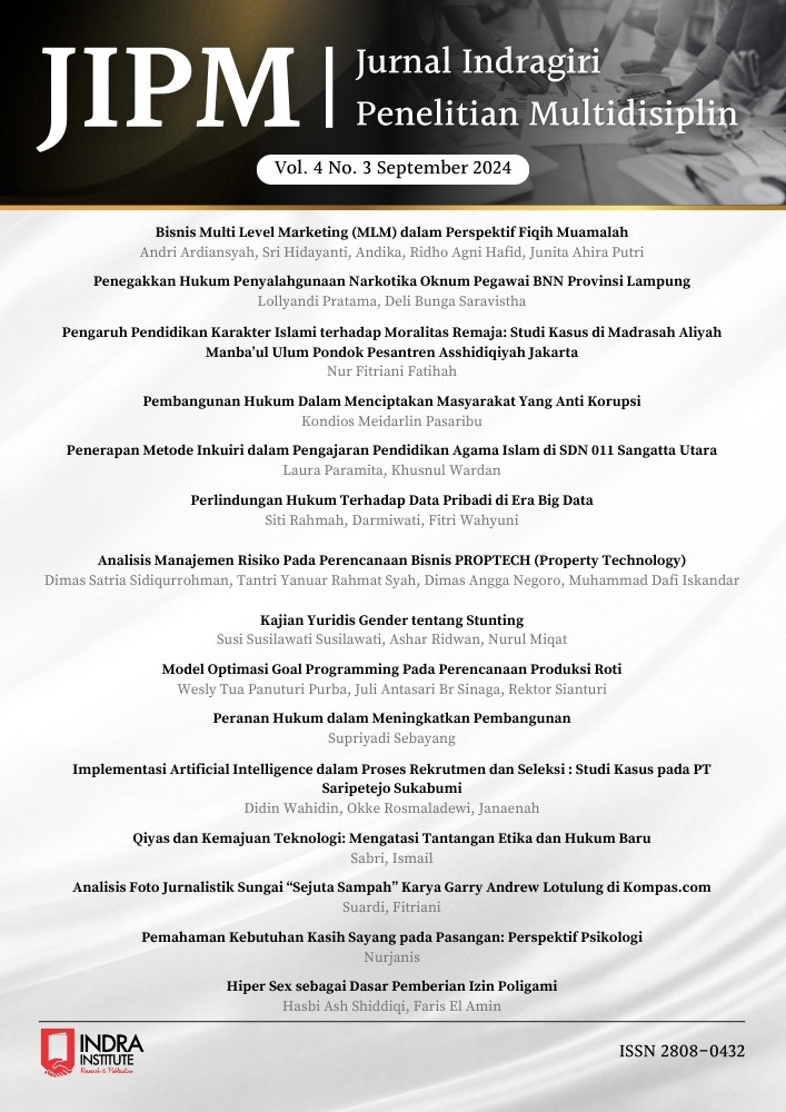 					View Vol. 4 No. 3 (2024):  Jurnal Indragiri Penelitian Multidisiplin
				